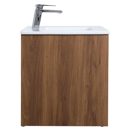 Elegant Decor 36 Inch Single Bathroom Floating Vanity In Walnut Brown VF44036WB